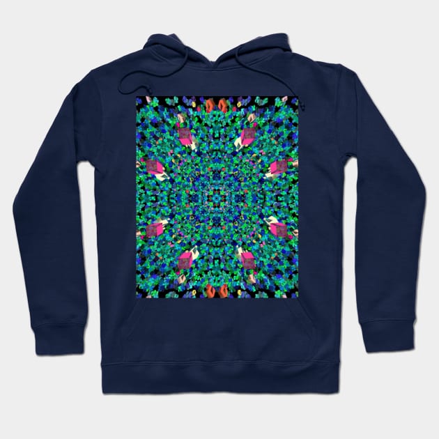 3D Glass Rainbow Mandala no.1 Hoodie by quasicrystals